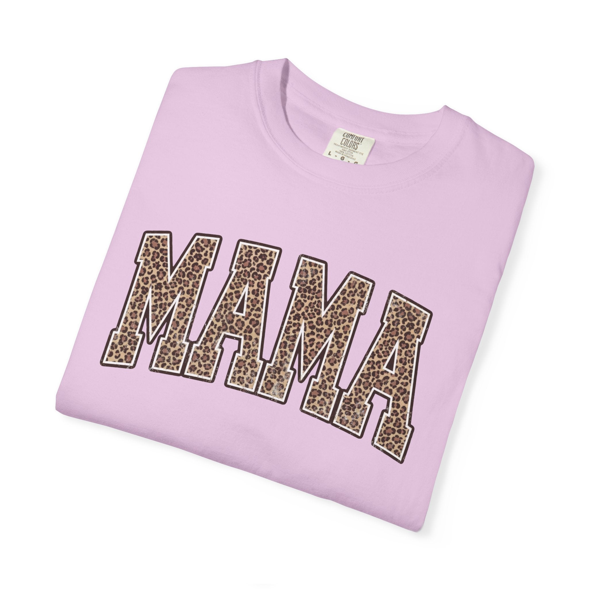 Mama Leopard Print T-Shirt - Graphic Women's Casual Tee