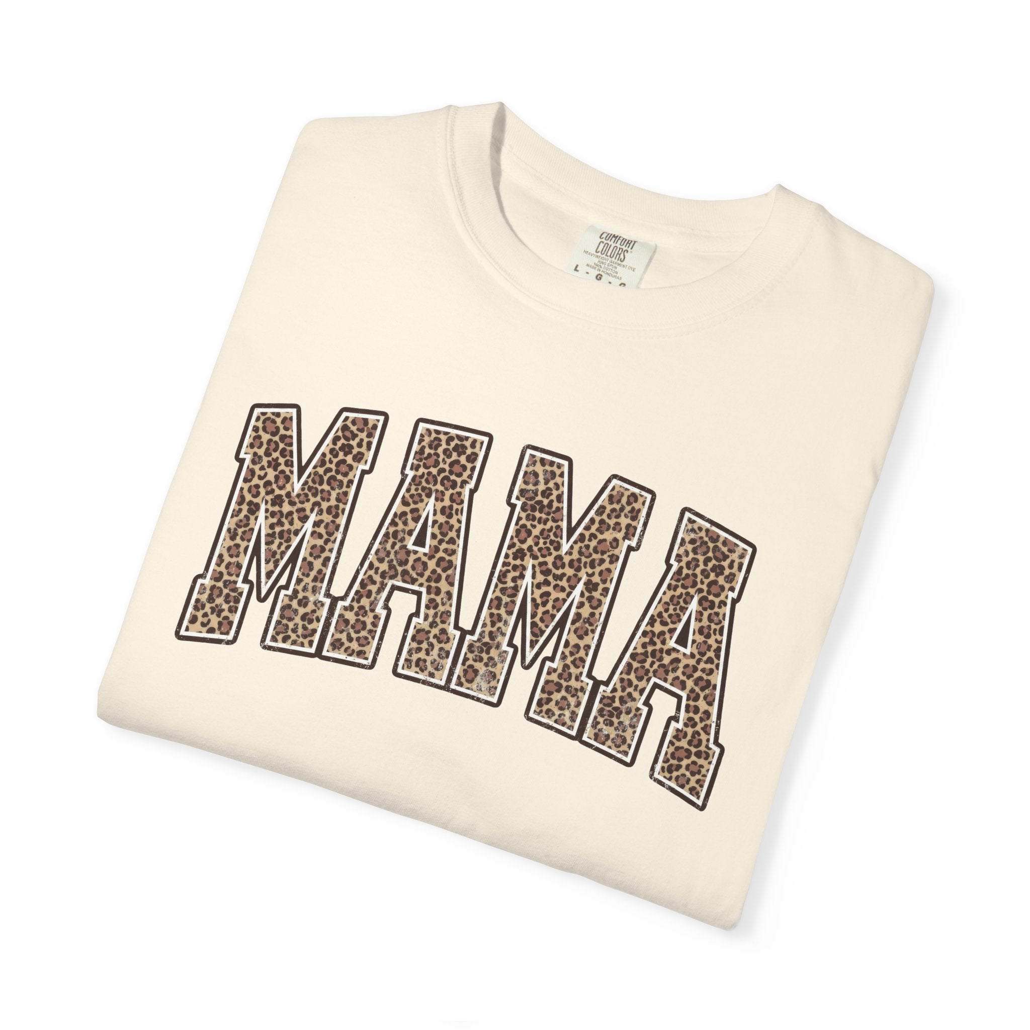 Mama Leopard Print T-Shirt - Graphic Women's Casual Tee