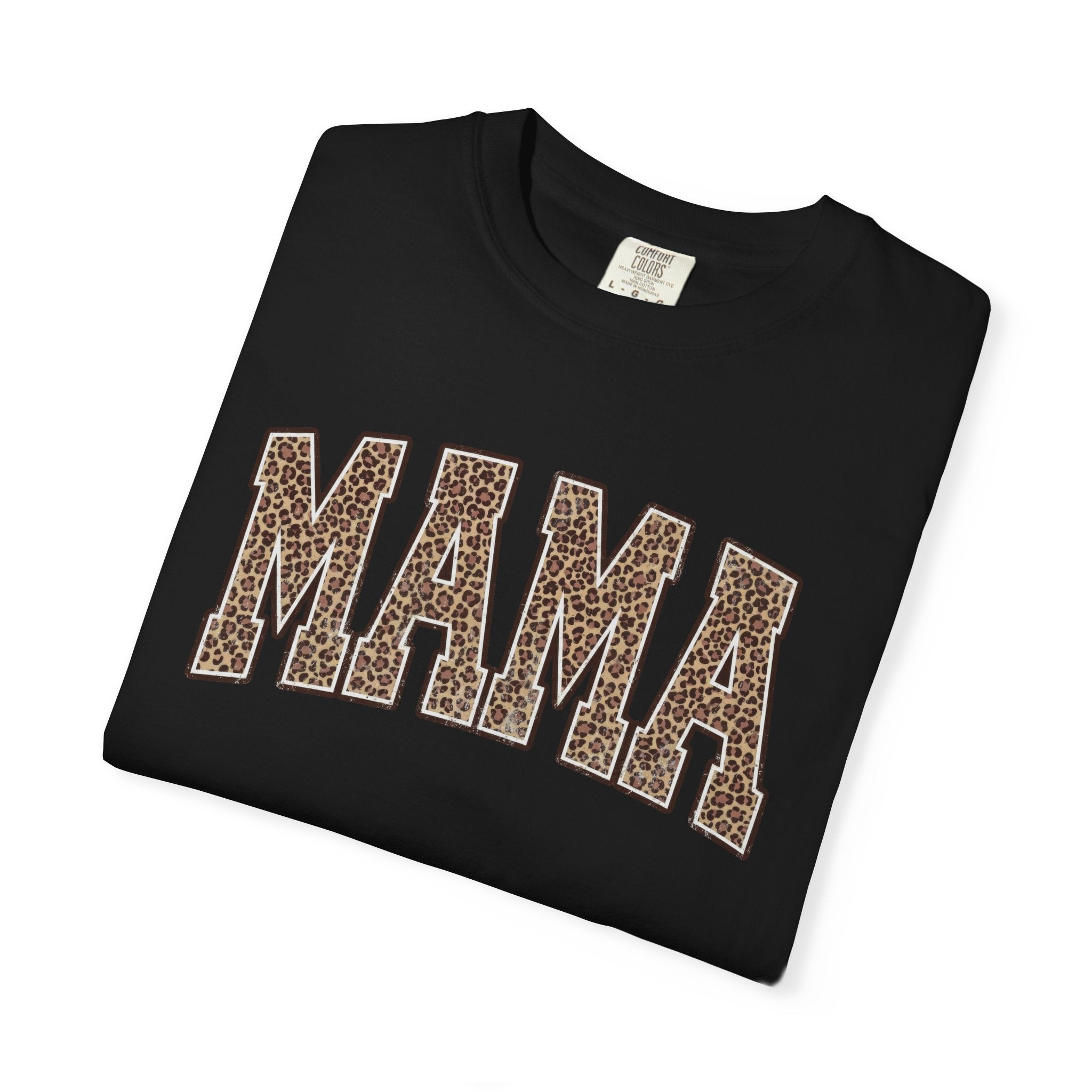 Mama Leopard Print T-Shirt - Graphic Women's Casual Tee
