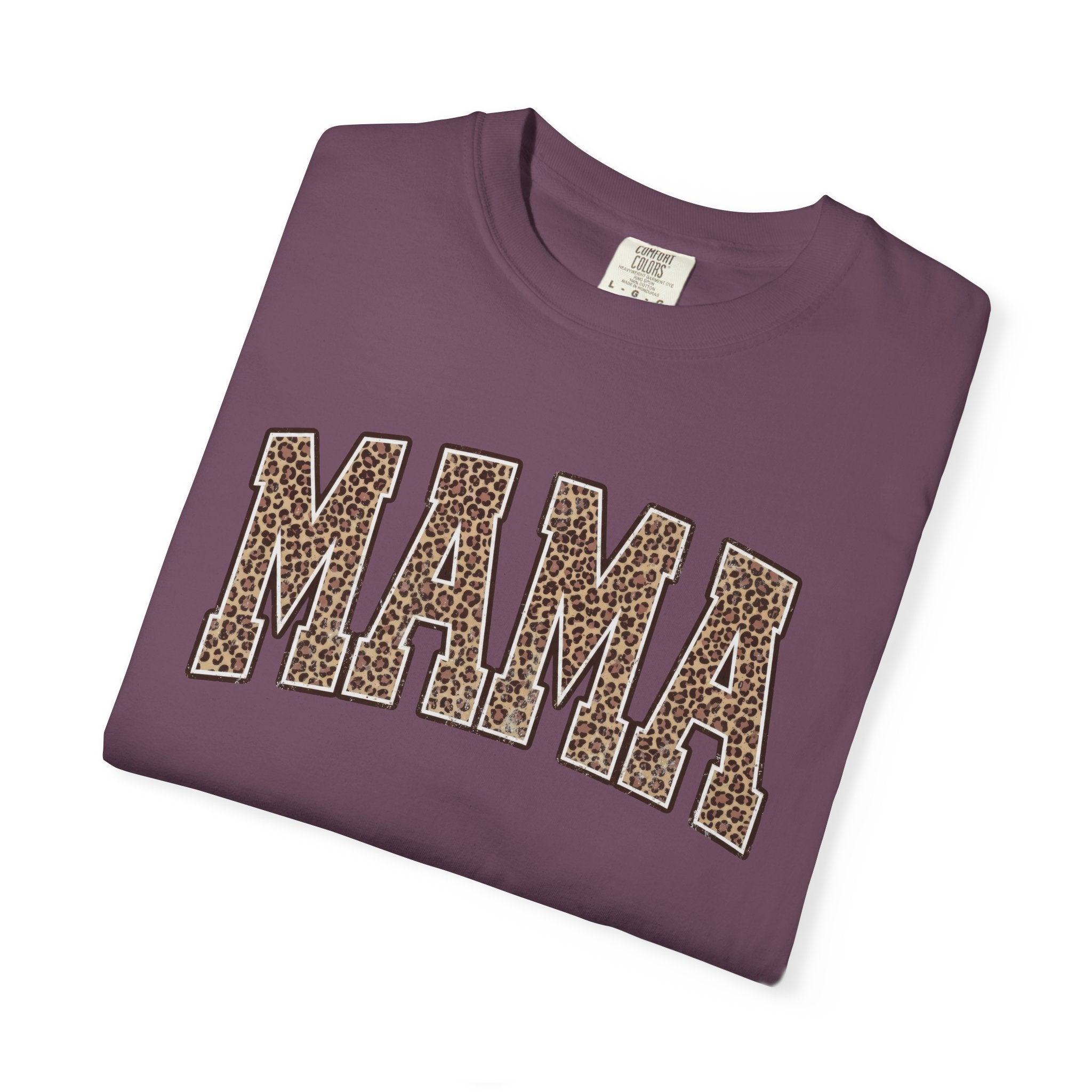 Mama Leopard Print T-Shirt - Graphic Women's Casual Tee