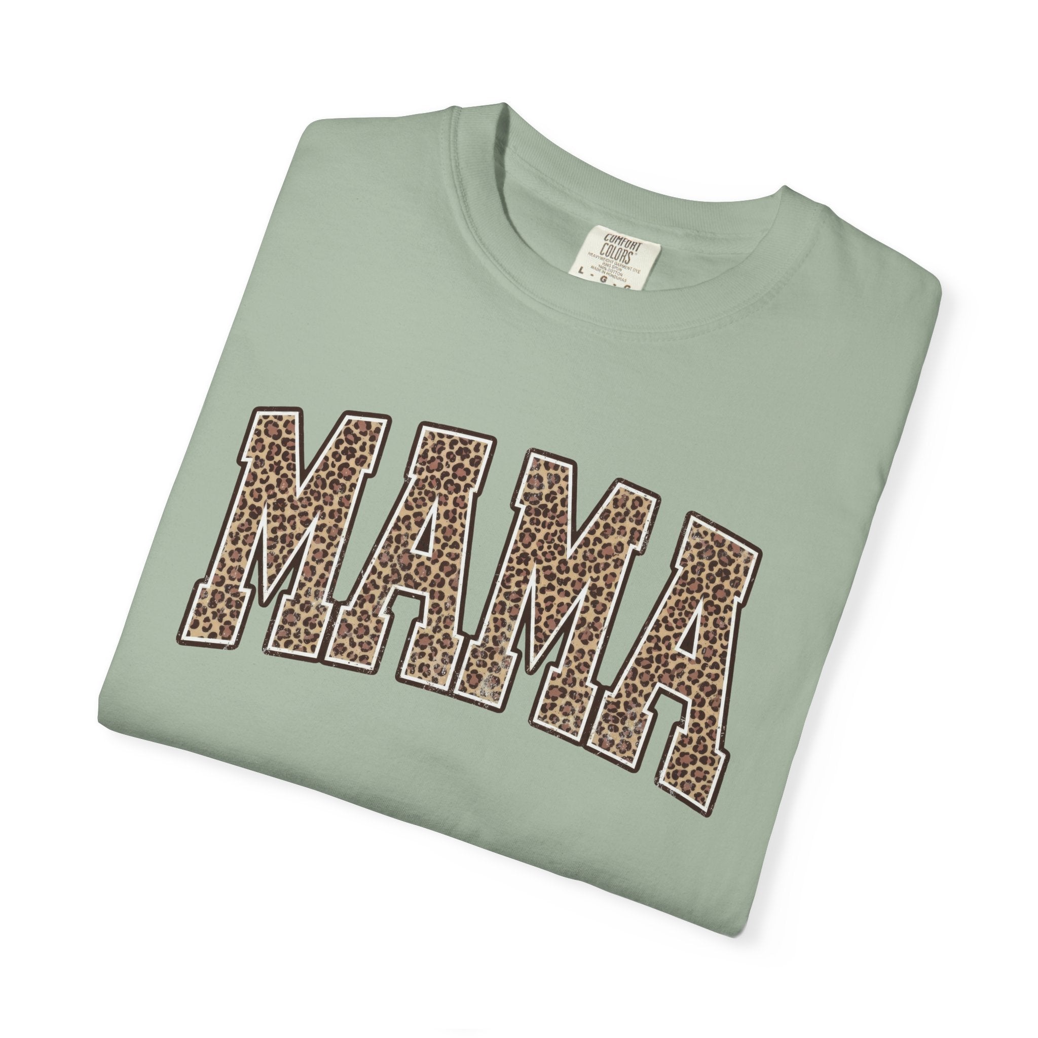 Mama Leopard Print T-Shirt - Graphic Women's Casual Tee