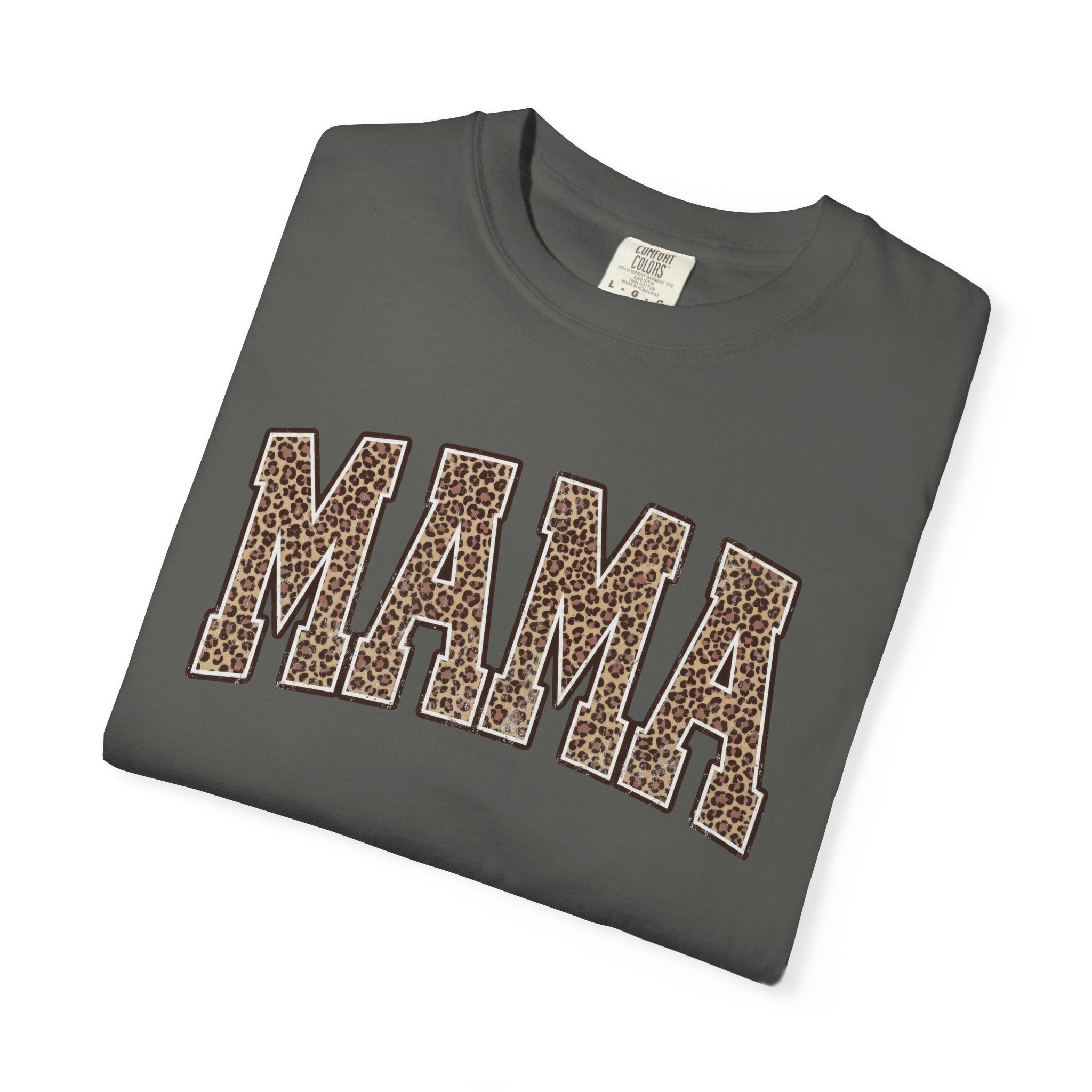 Mama Leopard Print T-Shirt - Graphic Women's Casual Tee