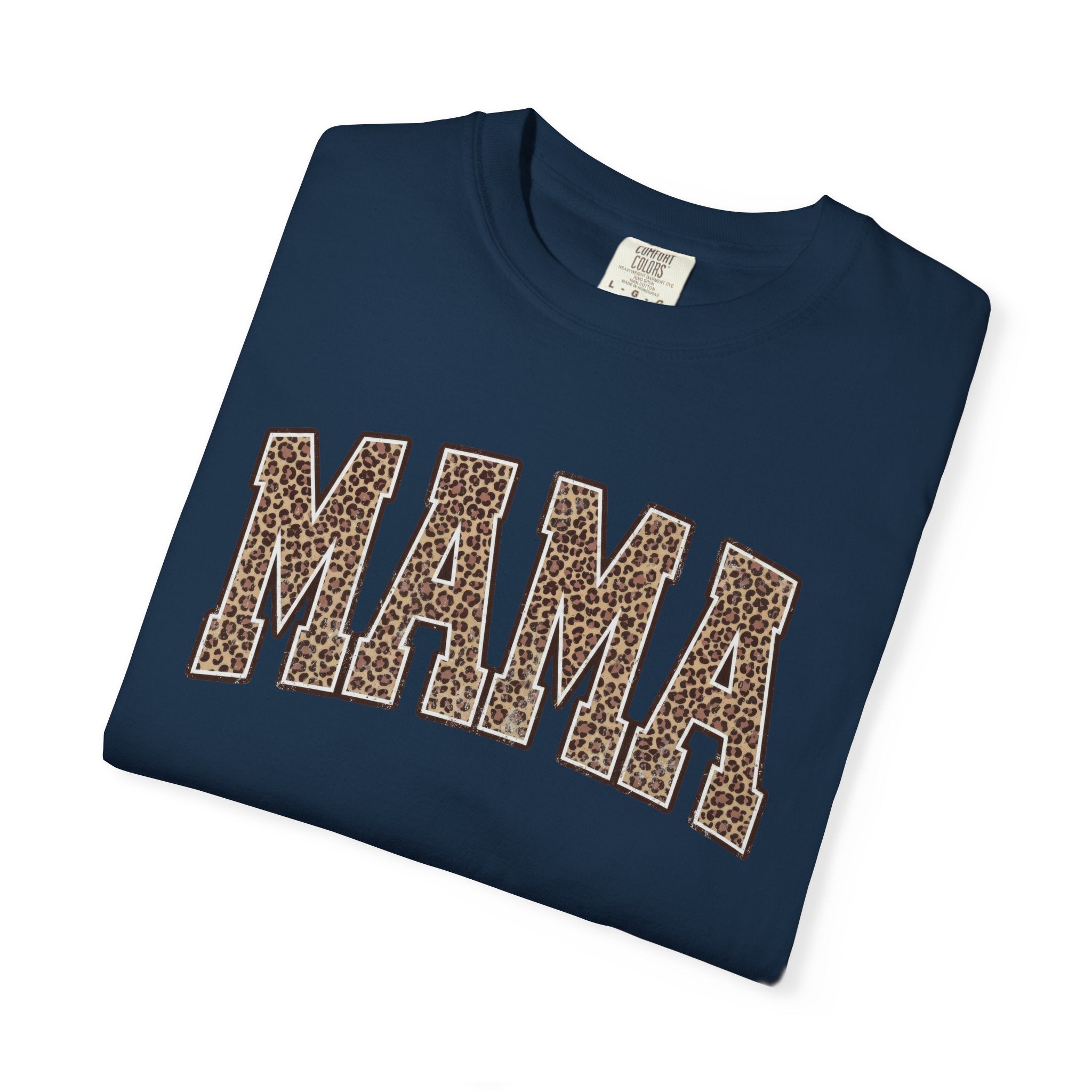 Mama Leopard Print T-Shirt - Graphic Women's Casual Tee