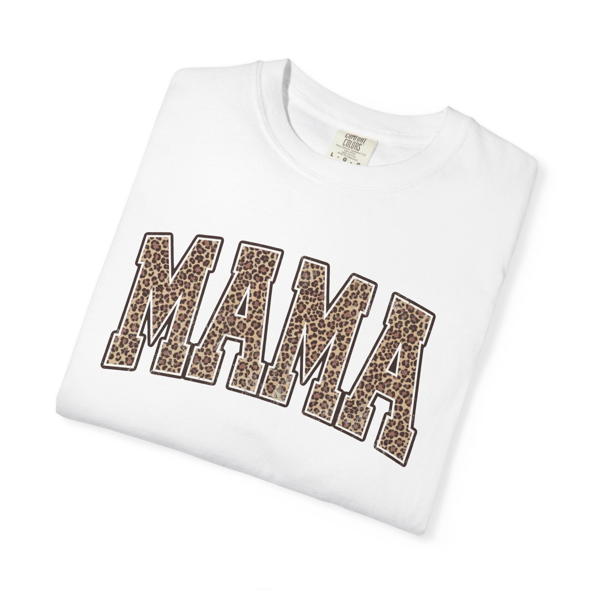 Mama Leopard Print T-Shirt - Graphic Women's Casual Tee