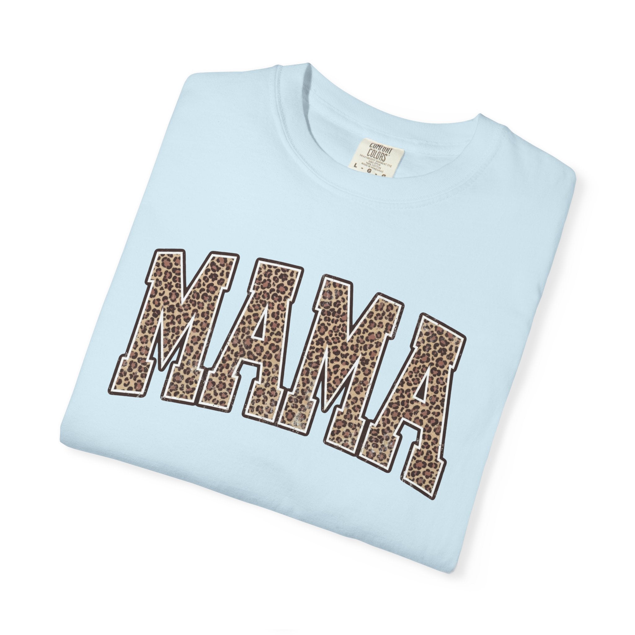 Mama Leopard Print T-Shirt - Graphic Women's Casual Tee