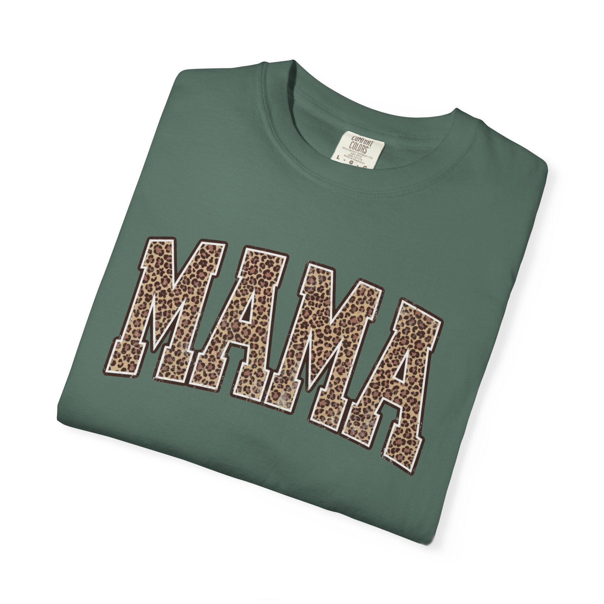 Mama Leopard Print T-Shirt - Graphic Women's Casual Tee