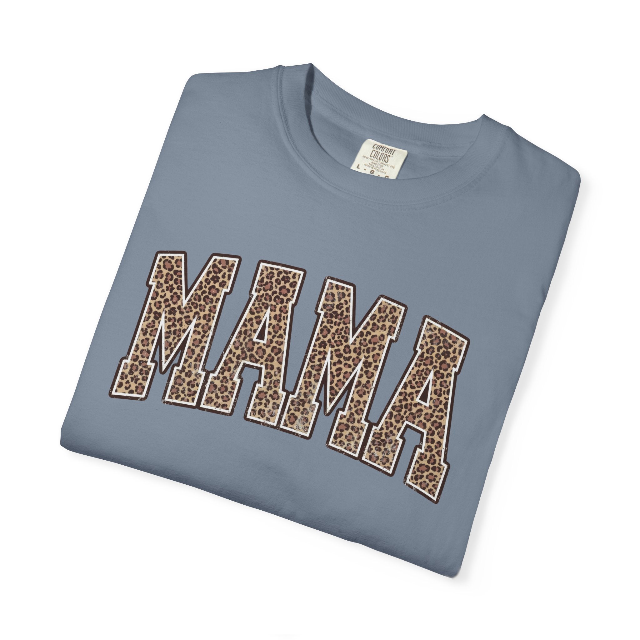 Mama Leopard Print T-Shirt - Graphic Women's Casual Tee