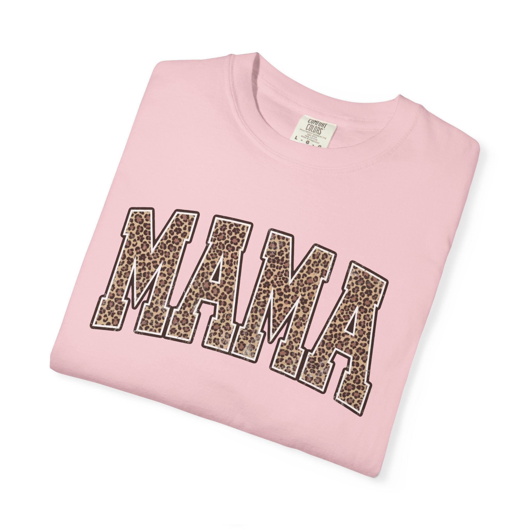 Mama Leopard Print T-Shirt - Graphic Women's Casual Tee